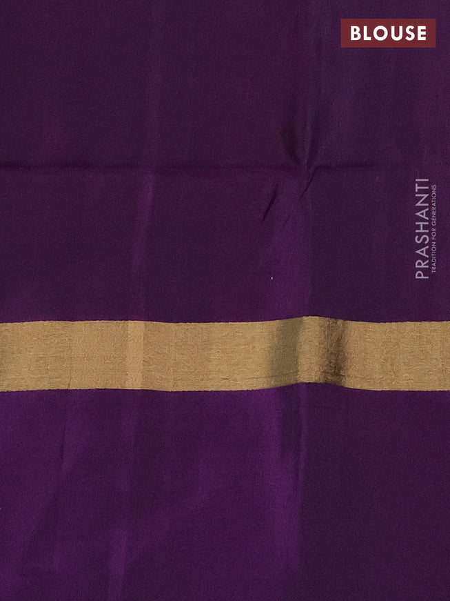 Ikat soft silk saree mustard yellow and deep purple with allover ikat weaves and long zari woven ikat style border