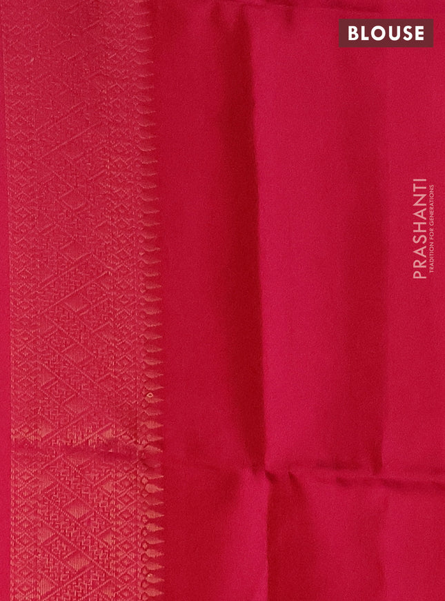 Ikat soft silk saree dark mustard and pink with allover zari & ikat weaves in borderless style