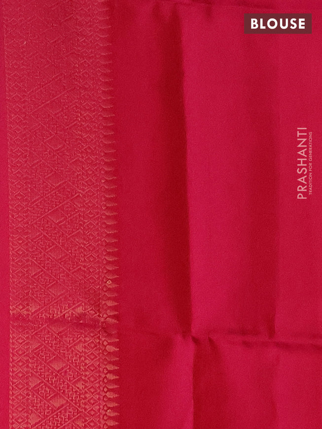Ikat soft silk saree dark mustard and pink with allover zari & ikat weaves in borderless style