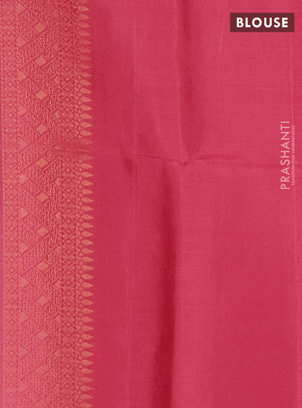 Ikat soft silk saree pastel peach shade and dark peach with allover zari & ikat weaves in borderless style