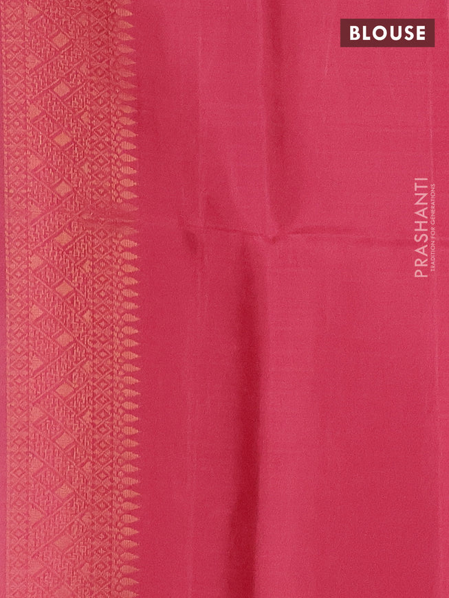 Ikat soft silk saree pastel peach shade and dark peach with allover zari & ikat weaves in borderless style