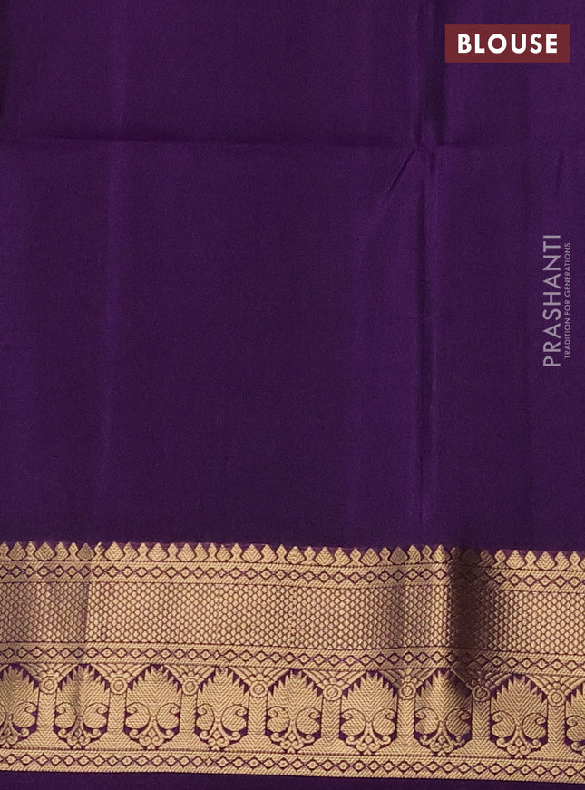 Ikat soft silk saree teal blue and violet with allover ikat weaves and zari woven border