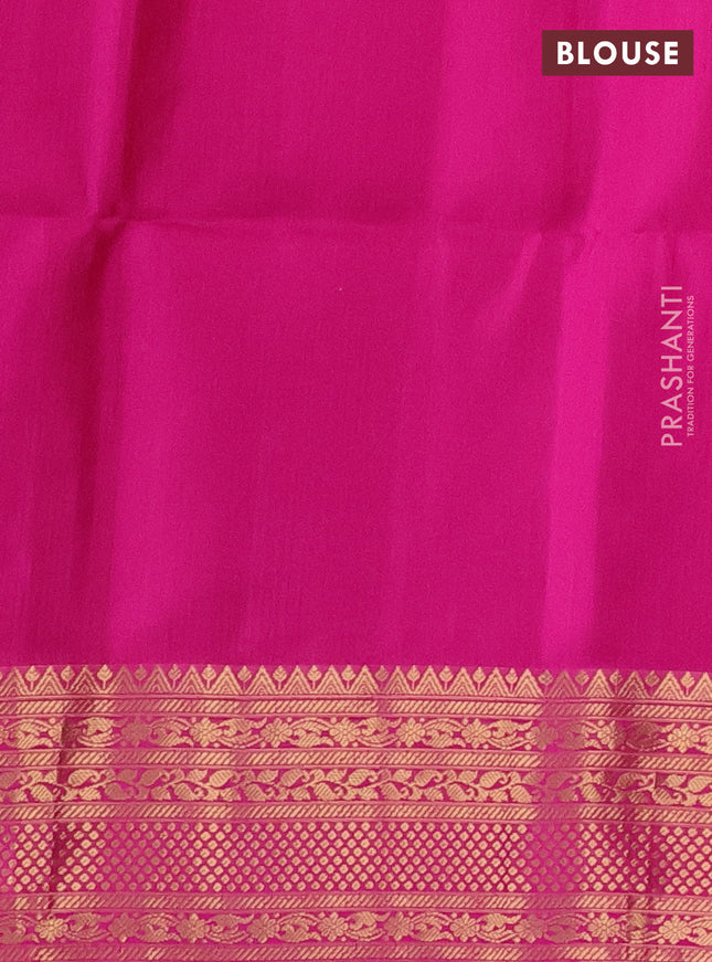 Ikat soft silk saree yellow and pink with allover ikat weaves and zari woven border