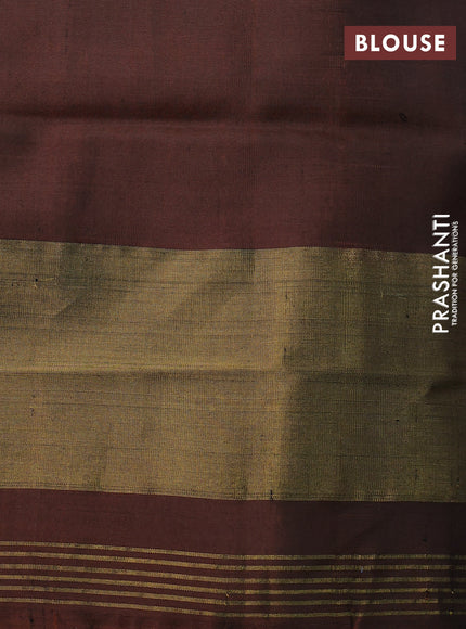 Rajkot patola silk saree dual shade of pink and brown with allover ikat weaves and long zari woven border