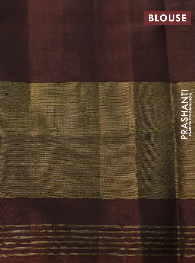 Rajkot patola silk saree dual shade of pink and brown with allover ikat weaves and long zari woven border