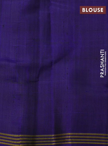 Rajkot patola silk saree maroon and blue with allover ikat weaves and simple zari border