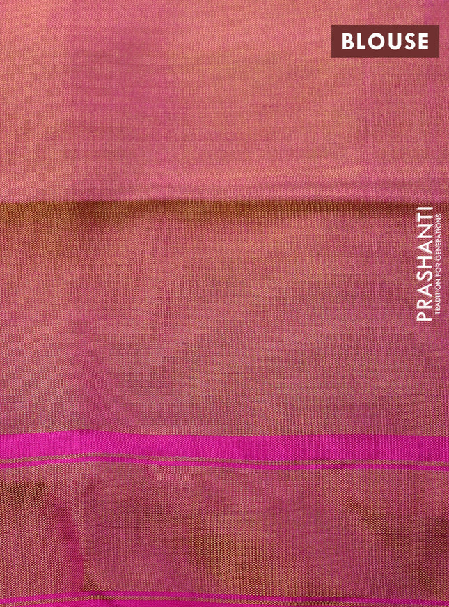 Rajkot patola tissue silk saree dual shade of grey and pink with allover ikat weaves and zari woven border