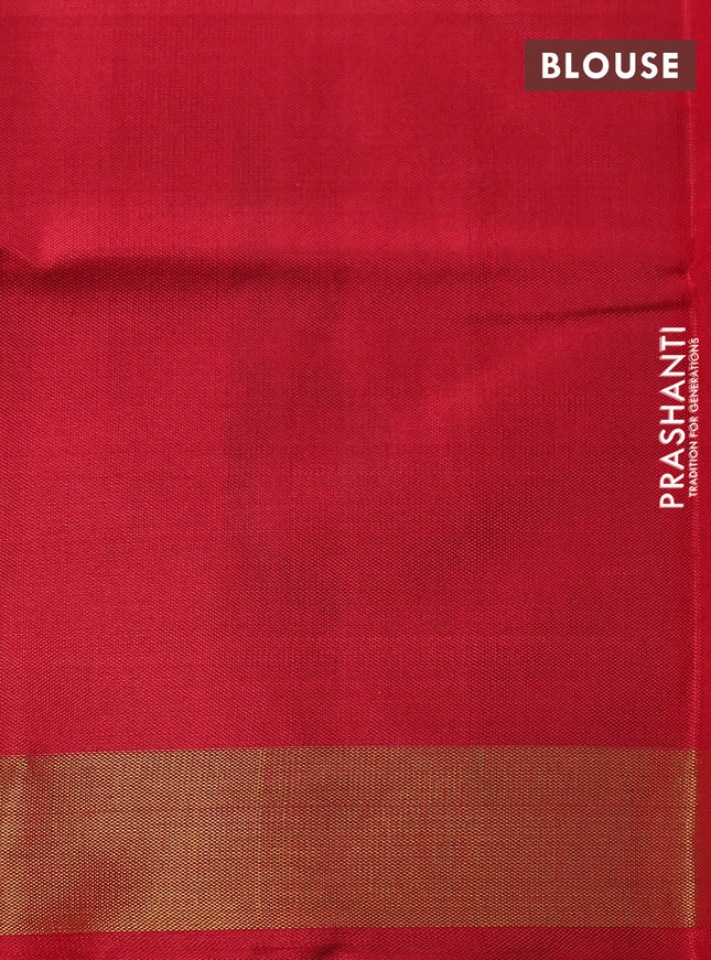 Rajkot patola silk saree pale yellow and red with allover ikat weaves and zari woven border