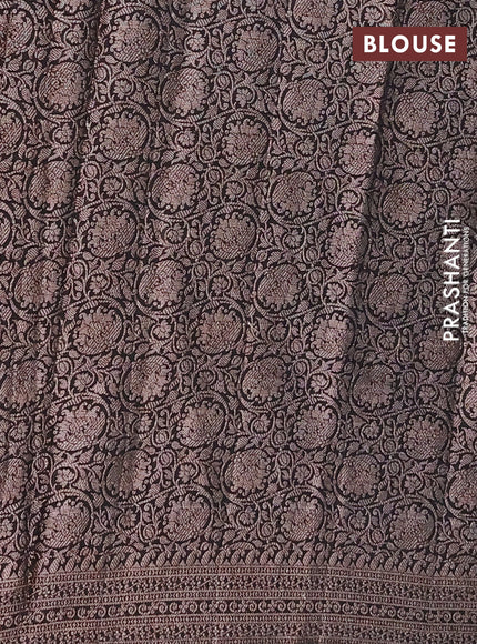 Semi chiniya saree black with woven buttas and woven border