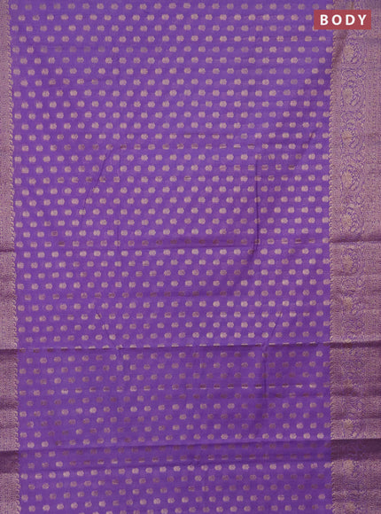 Semi chiniya saree lavender with woven buttas and woven border