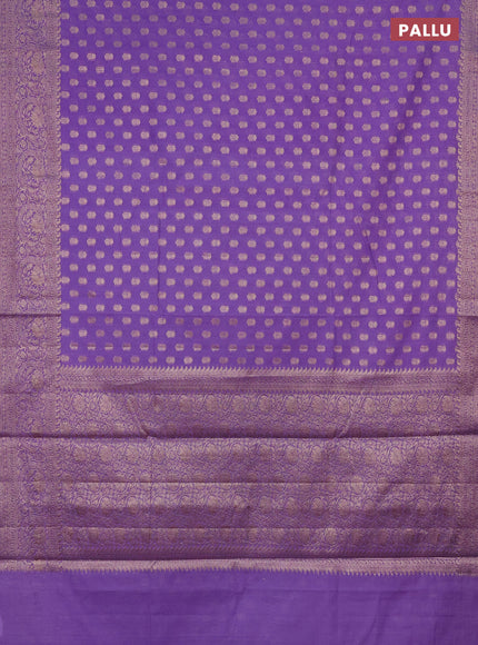 Semi chiniya saree lavender with woven buttas and woven border