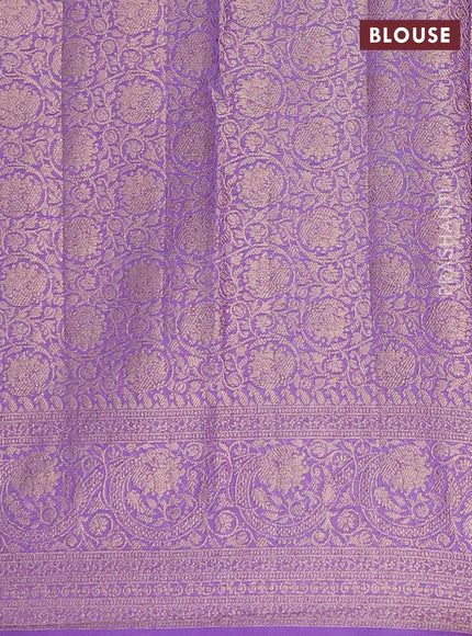 Semi chiniya saree lavender with woven buttas and woven border