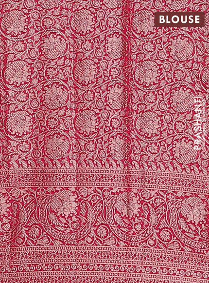 Semi chiniya saree pink with woven buttas and woven border