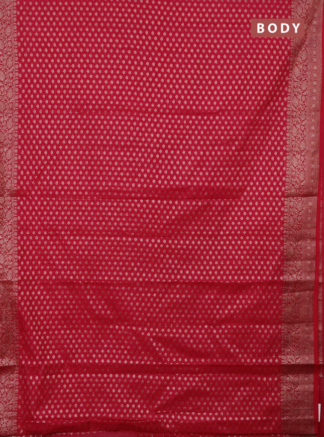 Semi chiniya saree pink with woven buttas and woven border