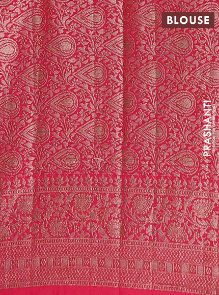 Semi chiniya saree pink with woven buttas and woven border