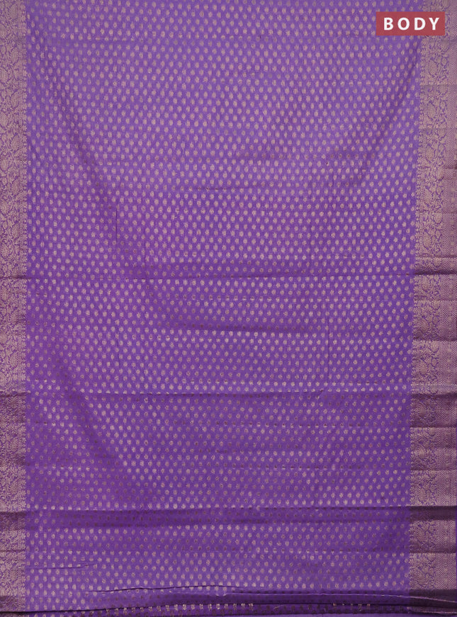 Semi chiniya saree lavender with woven buttas and woven border