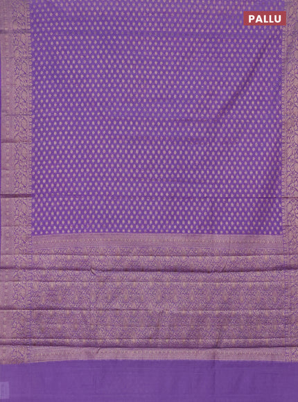 Semi chiniya saree lavender with woven buttas and woven border