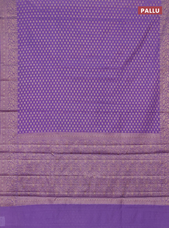 Semi chiniya saree lavender with woven buttas and woven border