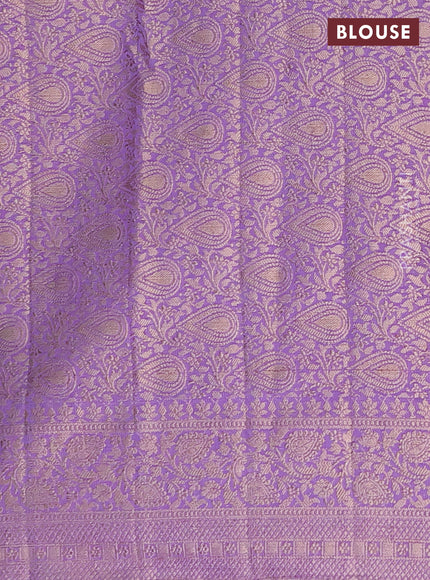 Semi chiniya saree lavender with woven buttas and woven border