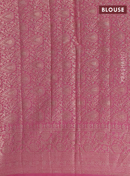 Semi chiniya saree mauve pink with woven buttas and woven border