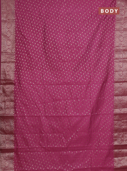 Semi chiniya saree mauve pink with woven buttas and woven border