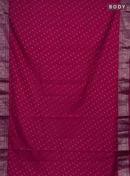 Semi chiniya saree pink with woven buttas and woven border
