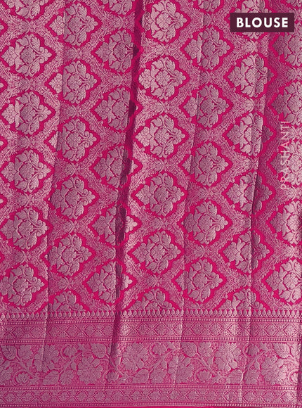 Semi chiniya saree pink with woven buttas and woven border