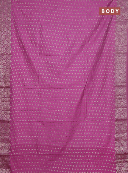 Semi chiniya saree mauve pink with woven buttas and woven border