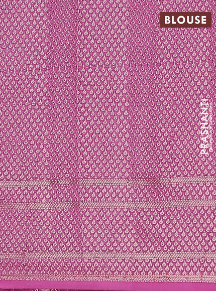 Semi chiniya saree mauve pink with woven buttas and woven border