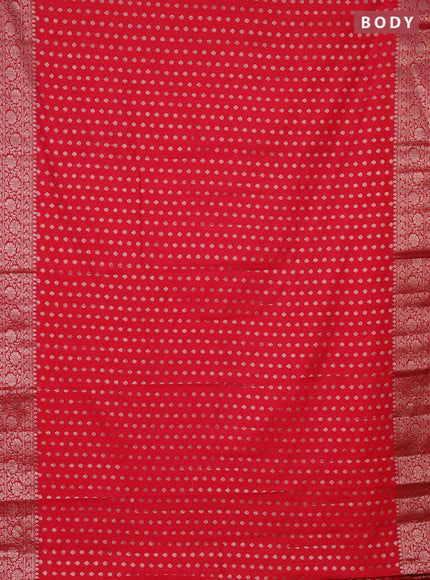 Semi chiniya saree pink with woven buttas and woven border