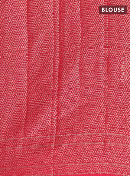 Semi chiniya saree pink with woven buttas and woven border