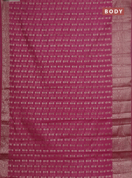 Semi chiniya saree mauve pink with woven buttas and woven border