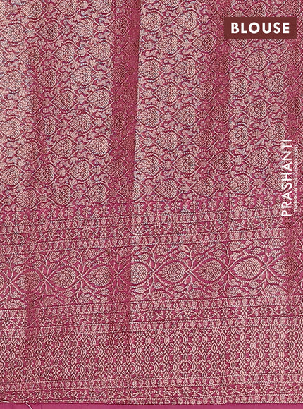 Semi chiniya saree mauve pink with woven buttas and woven border