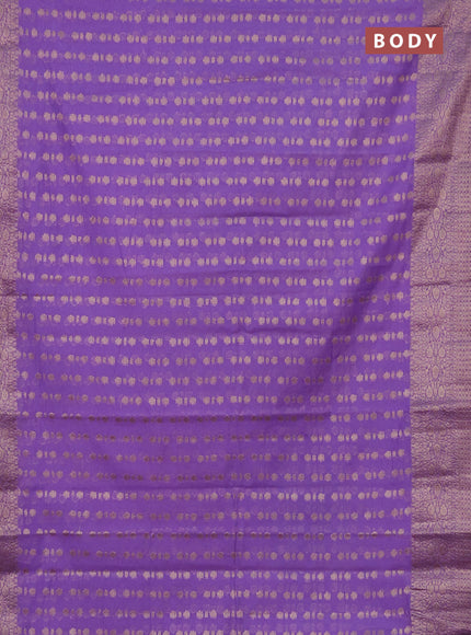 Semi chiniya saree lavender with woven buttas and woven border