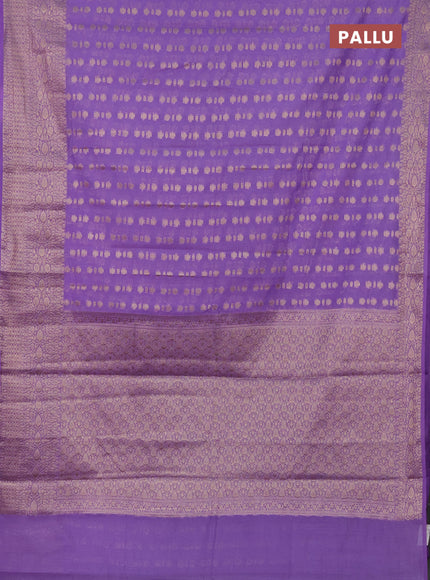Semi chiniya saree lavender with woven buttas and woven border