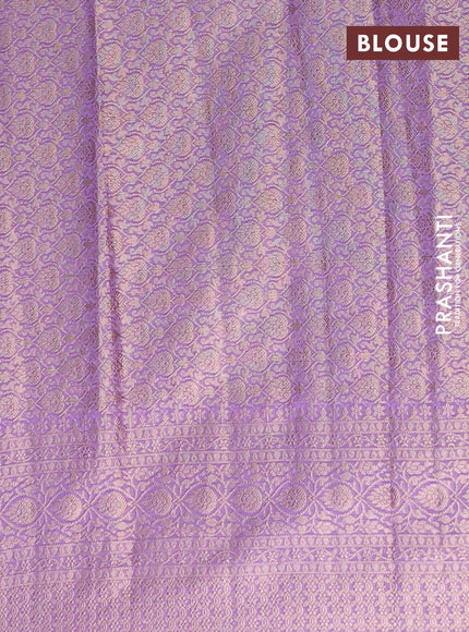 Semi chiniya saree lavender with woven buttas and woven border
