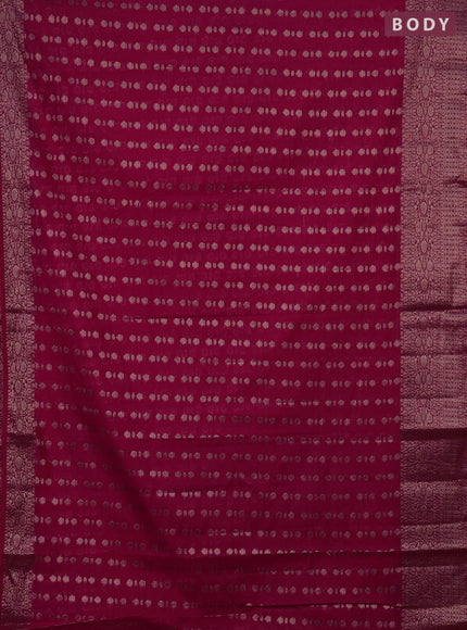 Semi chiniya saree pink with woven buttas and woven border
