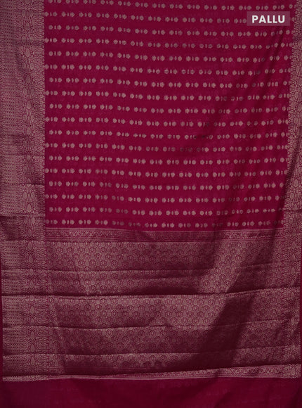 Semi chiniya saree pink with woven buttas and woven border