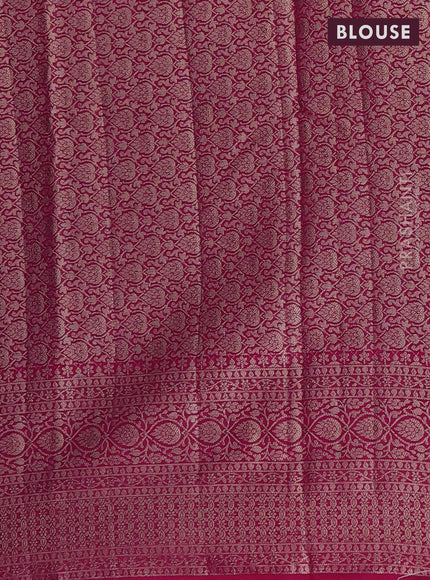 Semi chiniya saree pink with woven buttas and woven border
