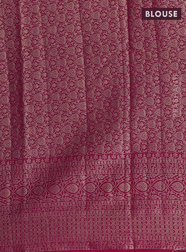 Semi chiniya saree pink with woven buttas and woven border