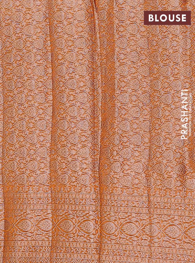 Semi chiniya saree mustard shade with woven buttas and woven border