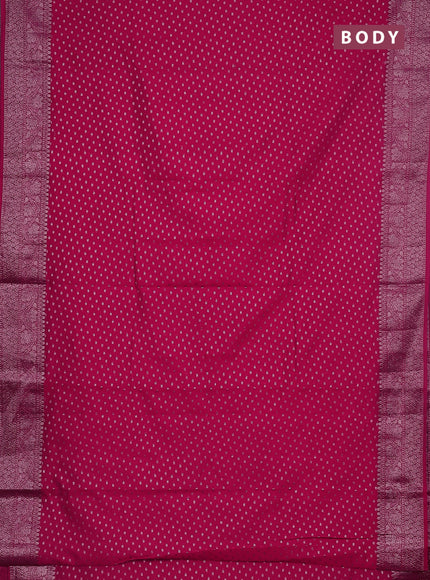 Semi chiniya saree pink with woven buttas and woven border