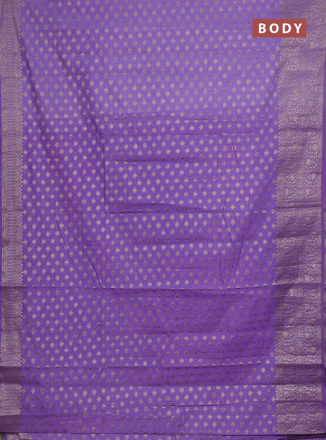 Semi chiniya saree lavender with woven buttas and woven border