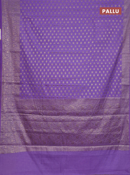 Semi chiniya saree lavender with woven buttas and woven border