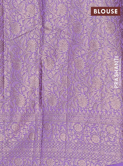 Semi chiniya saree lavender with woven buttas and woven border
