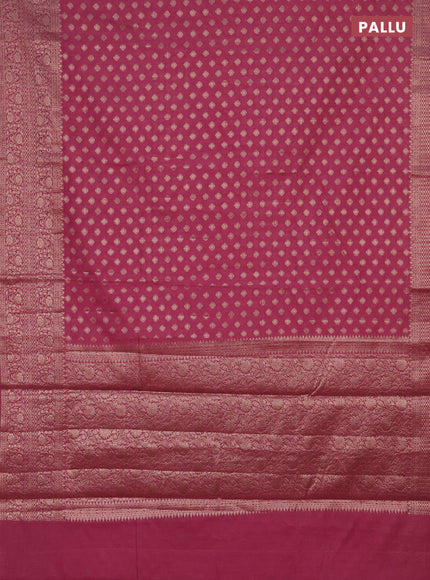 Semi chiniya saree mauve pink with woven buttas and woven border