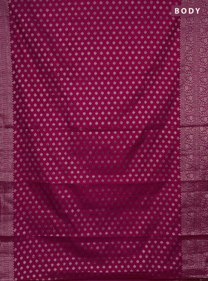 Semi chiniya saree pink with woven buttas and woven border