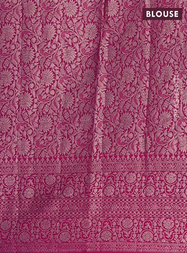 Semi chiniya saree pink with woven buttas and woven border