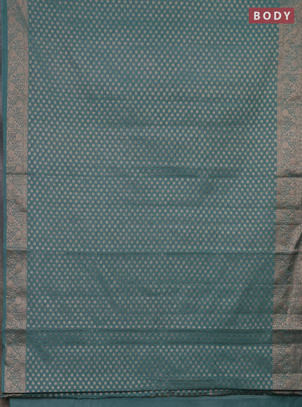 Semi chiniya saree pastel blue with woven buttas and woven border