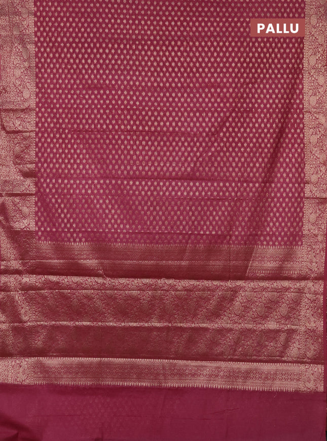 Semi chiniya saree mauve pink with woven buttas and woven border